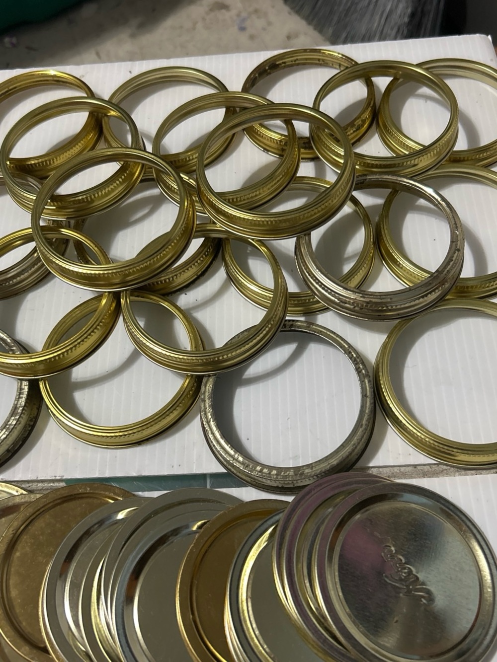 Gold Metal Mason Jar Rings and Lids – Multipack Storage Hardware
